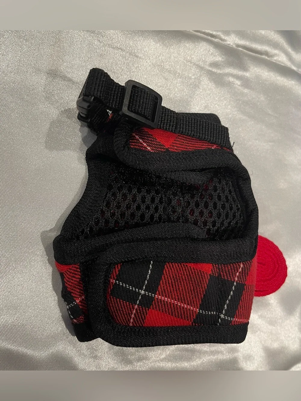 Harness & Leash Plaid Red Black Small Animal Petit Cat Ferret Dog Bunny Iguana
